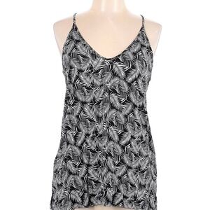 Black and White Fern Leaf Tank Top